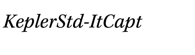 KeplerStd-ItCapt font preview