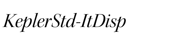 KeplerStd-ItDisp font preview
