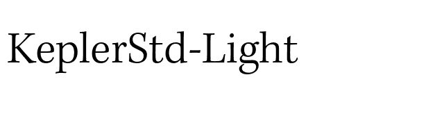 KeplerStd-Light font preview