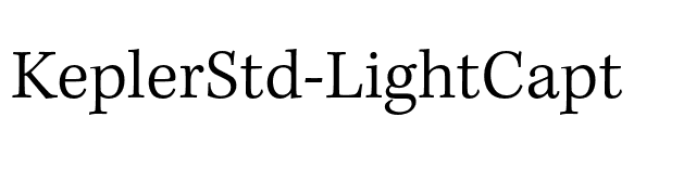 KeplerStd-LightCapt font preview