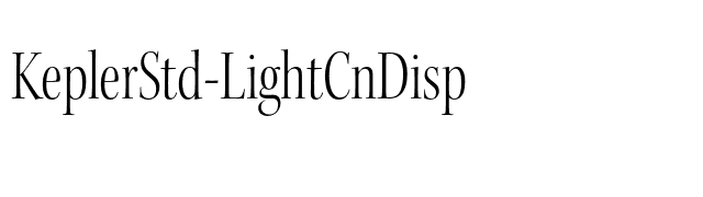 KeplerStd-LightCnDisp font preview