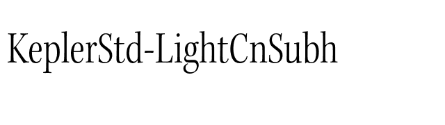 KeplerStd-LightCnSubh font preview