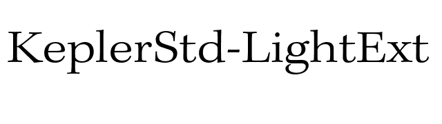 KeplerStd-LightExt font preview