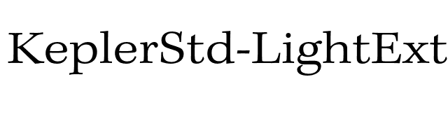 KeplerStd-LightExtCapt font preview