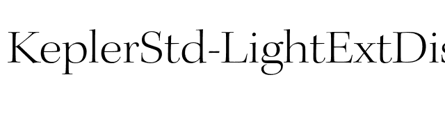 KeplerStd-LightExtDisp font preview