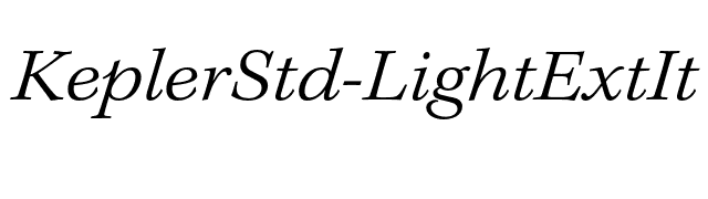 KeplerStd-LightExtIt font preview