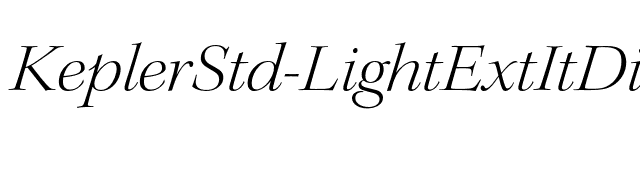KeplerStd-LightExtItDisp font preview