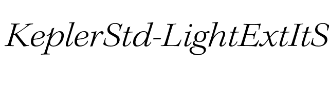 KeplerStd-LightExtItSubh font preview