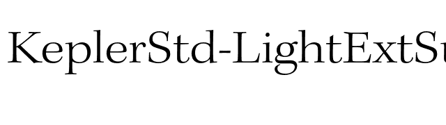 KeplerStd-LightExtSubh font preview