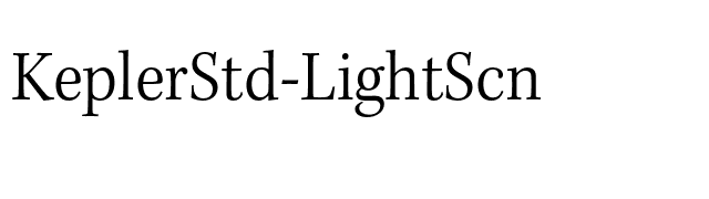 KeplerStd-LightScn font preview