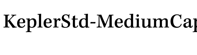 KeplerStd-MediumCapt font preview