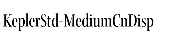 KeplerStd-MediumCnDisp font preview