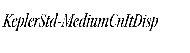 KeplerStd-MediumCnItDisp font preview