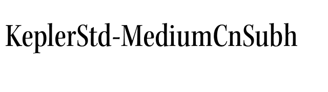 KeplerStd-MediumCnSubh font preview