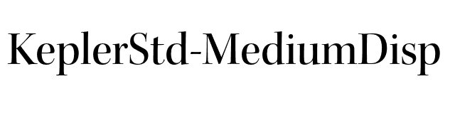 KeplerStd-MediumDisp font preview