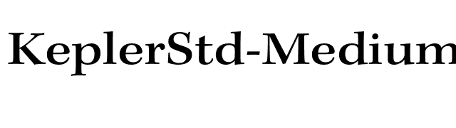 KeplerStd-MediumExt font preview