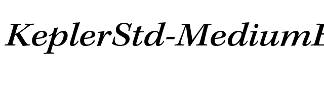KeplerStd-MediumExtIt font preview