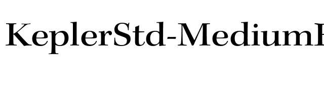 KeplerStd-MediumExtSubh font preview