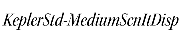 KeplerStd-MediumScnItDisp font preview