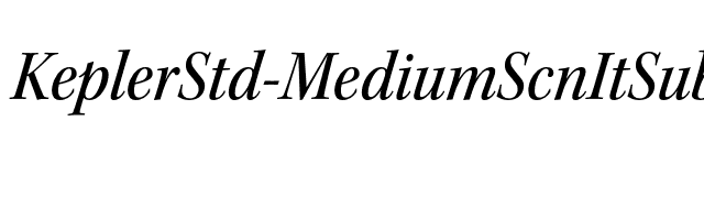 KeplerStd-MediumScnItSubh font preview