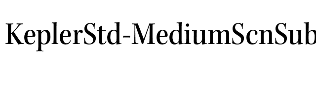 KeplerStd-MediumScnSubh font preview