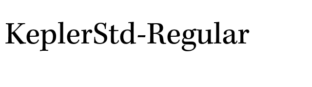 KeplerStd-Regular font preview
