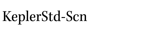 KeplerStd-Scn font preview