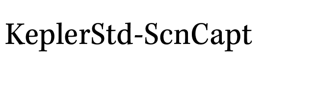 KeplerStd-ScnCapt font preview