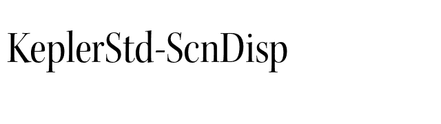 KeplerStd-ScnDisp font preview