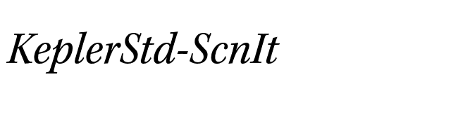 KeplerStd-ScnIt font preview