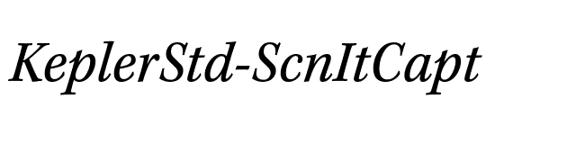 KeplerStd-ScnItCapt font preview