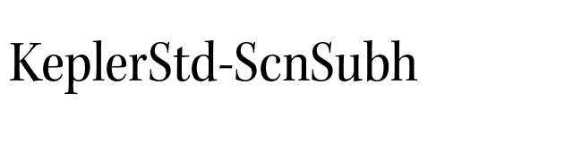 KeplerStd-ScnSubh font preview