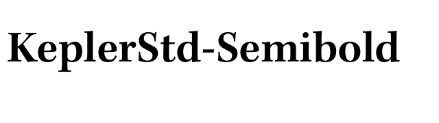 KeplerStd-Semibold font preview
