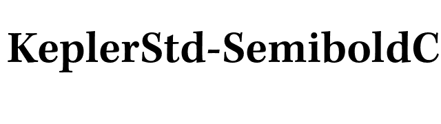 KeplerStd-SemiboldCapt font preview