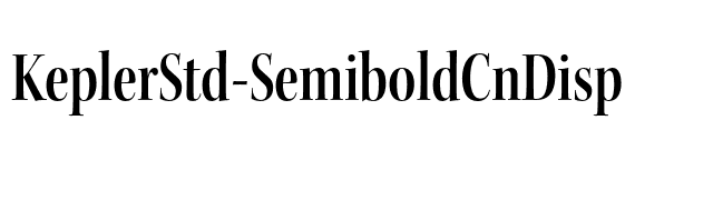 KeplerStd-SemiboldCnDisp font preview