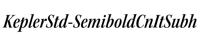 KeplerStd-SemiboldCnItSubh font preview