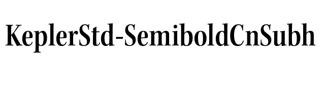 KeplerStd-SemiboldCnSubh font preview