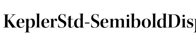KeplerStd-SemiboldDisp font preview