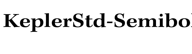 KeplerStd-SemiboldExt font preview