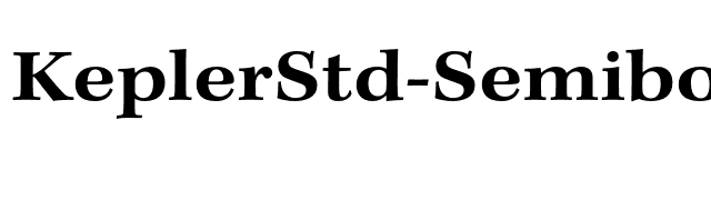 KeplerStd-SemiboldExtCapt font preview