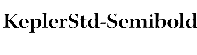 KeplerStd-SemiboldExtDisp font preview