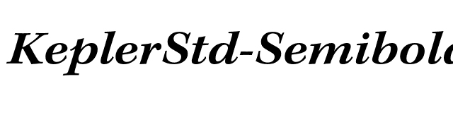 KeplerStd-SemiboldExtIt font preview