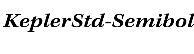 KeplerStd-SemiboldExtItCapt font preview