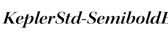 KeplerStd-SemiboldExtItDisp font preview
