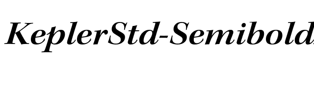 KeplerStd-SemiboldExtItSubh font preview