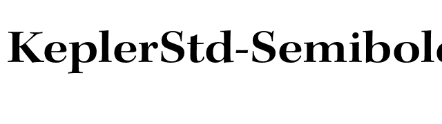 KeplerStd-SemiboldExtSubh font preview