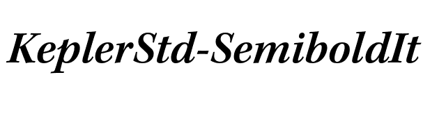 KeplerStd-SemiboldIt font preview