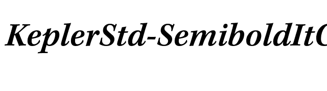 KeplerStd-SemiboldItCapt font preview