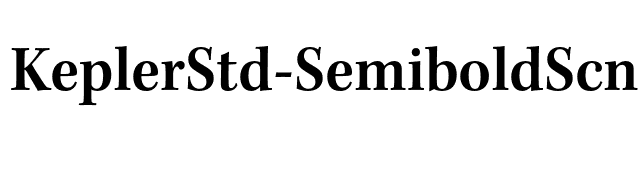 KeplerStd-SemiboldScn font preview