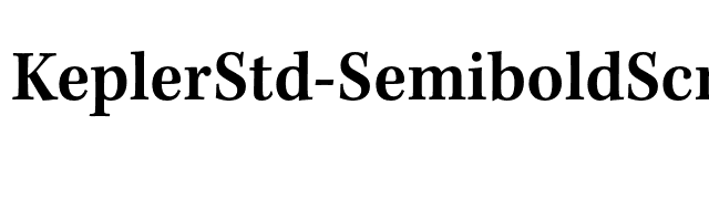 KeplerStd-SemiboldScnCapt font preview